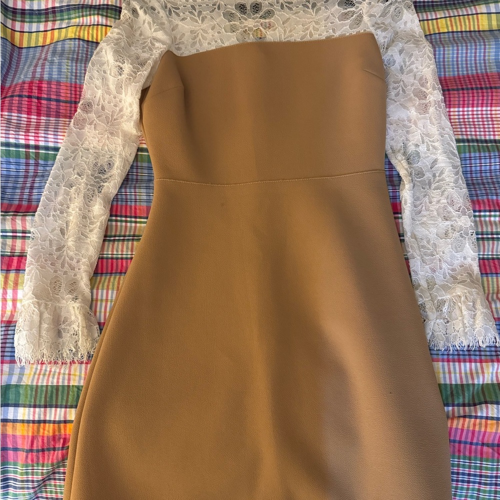 Beautiful brown Sandro dress with lace